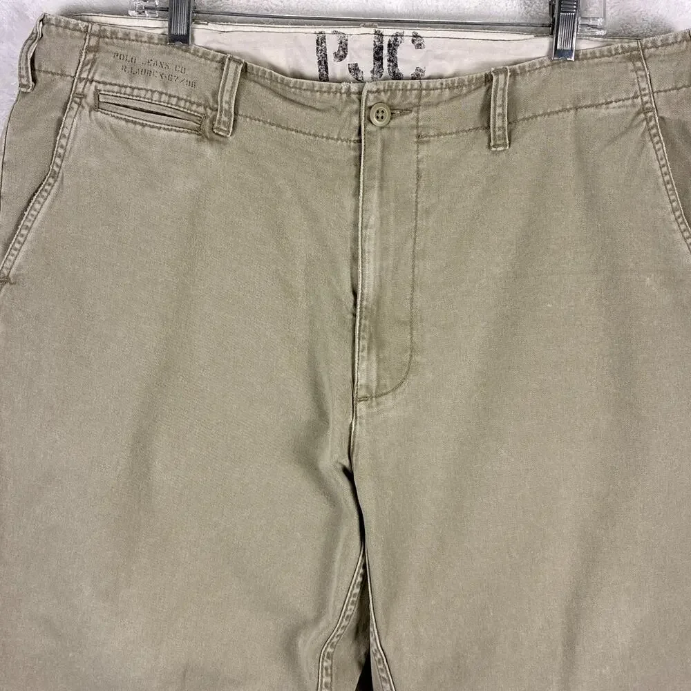 VTG Polo Jeans Co Ralph Lauren Field Pants Mens 38x30 RL 67 Military Baggy Y2K